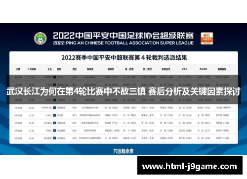 武汉长江为何在第4轮比赛中不敌三镇 赛后分析及关键因素探讨