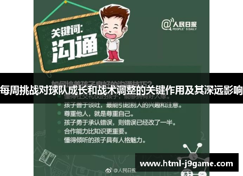 每周挑战对球队成长和战术调整的关键作用及其深远影响